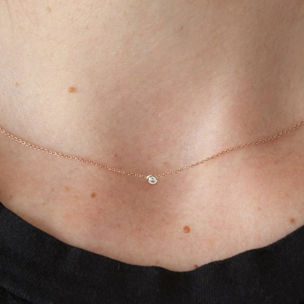 Hortense Solitaire Diamond Necklace